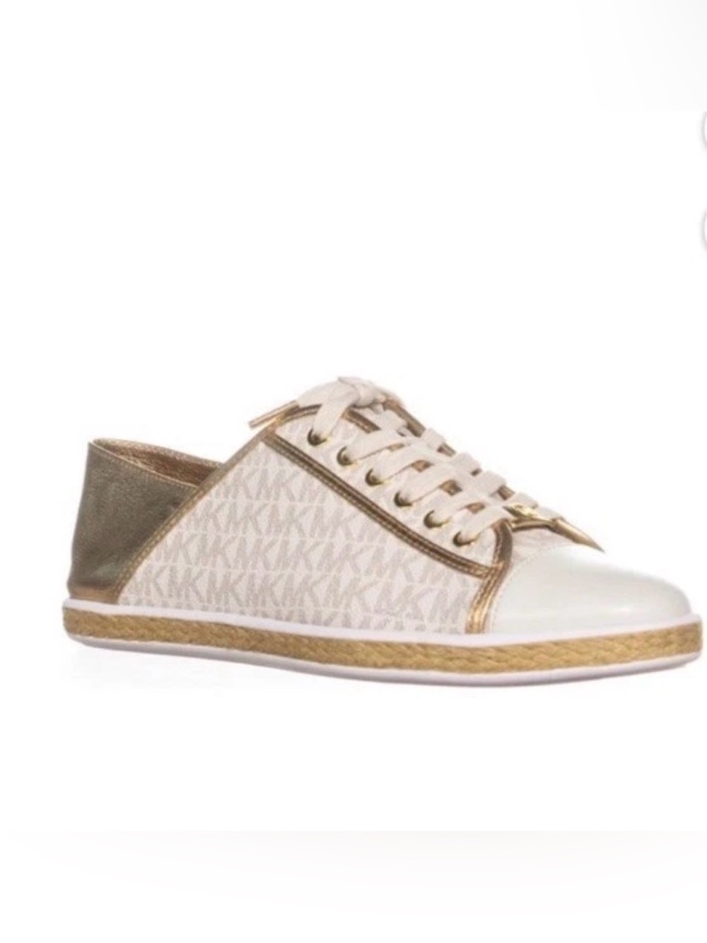 NIB Michael Kors Kristy Slide Espadrille Sneakers in the Vanilla and Gold
